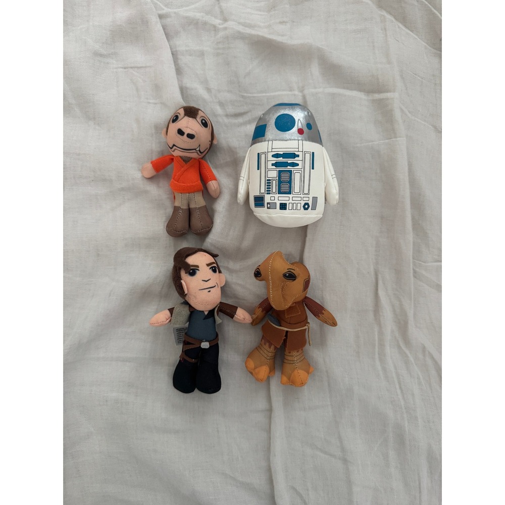 Star Wars Scenez Seven20 Mini Plush Lot of 4 Han Solo R2D2 Mon Calamari Ithorian
